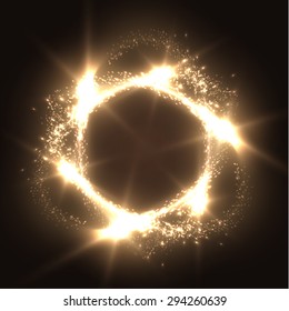 Circular shiny frame. Vector eps10.