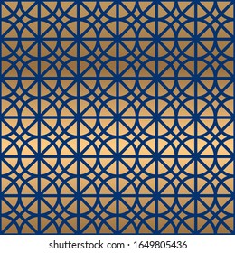 Circular shiny geometric and blue background. Elegant luxury brown tone design for wallpapers, backdrops and page fill.Seamless vector pattern. Vector texture