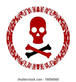 Circular signal with pirate symbol