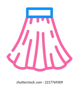 circular skirt color icon vector. circular skirt sign. isolated symbol illustration