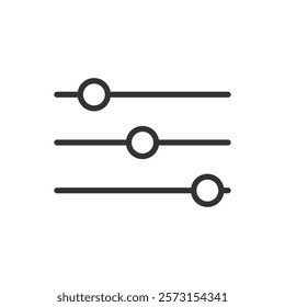 Circular slider line icon. Vector illustration