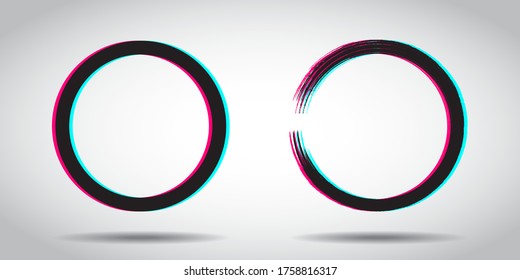 Circular Social media icon color in new style. EPS 10. Vector illustration