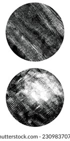 Circular space with abstract texture.It has mass and weight and traces that look rusty.
