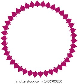Circular spade Decorative Decal Frame element