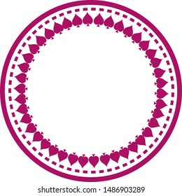 Circular spade Decorative Decal Frame element