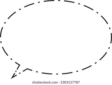 Burbuja circular de voz Sólo marco de línea de punto único
