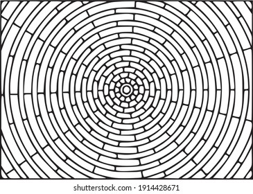 Circular spider line web background
