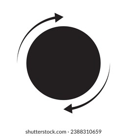 pasos de ilustración vectorial de flecha de giro circular