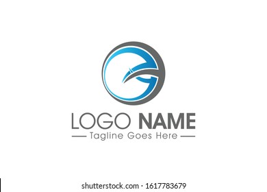 circular spin wave abstract logo concept