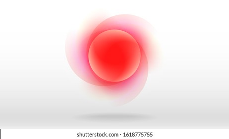Circular spin wave gradient colour vector abstract background