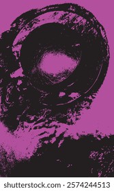 Circular spinning design abstract silhouette