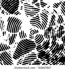 circular spiral dirty spiral halftone retro background. Grunge style old ancient black and white vector texture template. antique background. scratched cracked surface. vector abstract retro illustrat