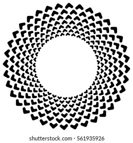 Circular spiral, geometric vector element