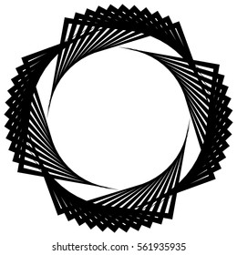 Circular spiral, geometric vector element