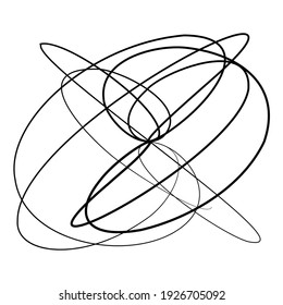 Circular spiral motif vector illustration