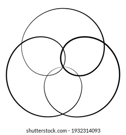 Circular spiral motif vector illustration