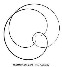 Circular spiral motif vector illustration