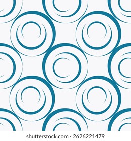 The circular spiral seamless pattern. Vector illustration