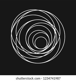 circular spiral sound wave concept logo vector