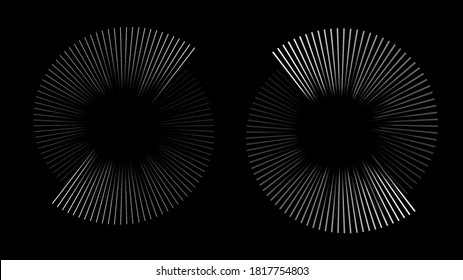 Circular Spiral Sound Wave Rhythm From Lines.