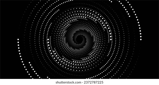 Circular spiral sound wave rhythm from lines.vector illustration