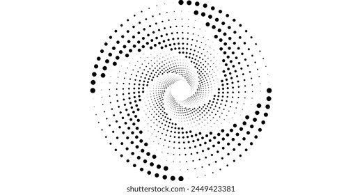 Circular spiral sound wave rhythm from lines.vector illustration