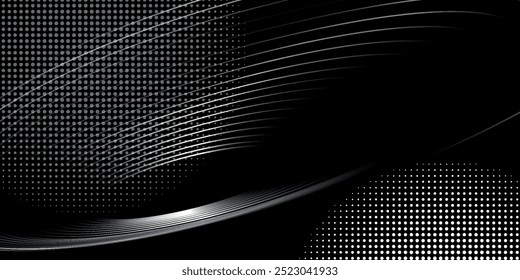 Circular spiral sound wave rhythm from lines.vector