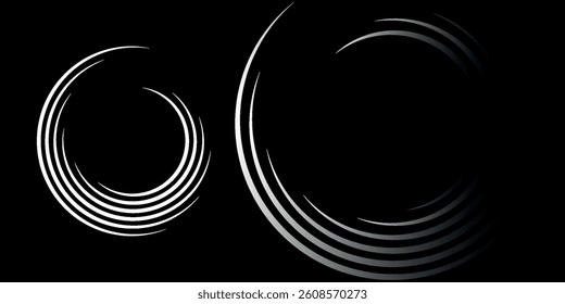 Circular spiral sound wave rhythm from lines. BACKGROUND VECTOR EPS10