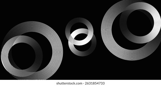 Ritmo de onda de sonido espiral circular de líneas. buena simple