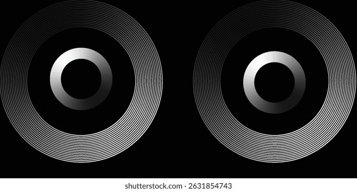 Circular spiral sound wave rhythm from lines. good simple art