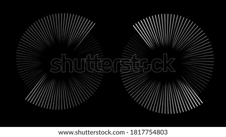 Circular spiral sound wave rhythm from lines.