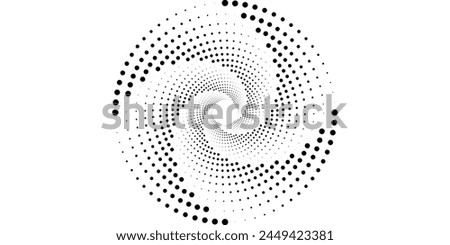 Circular spiral sound wave rhythm from lines.vector illustration