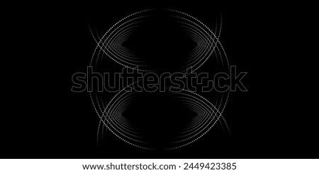 Circular spiral sound wave rhythm from lines.vector illustration
