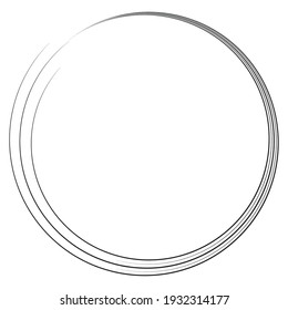 Circular spiral, swirl, and twirl. Geometrical cochlear, vortex, and volute shape