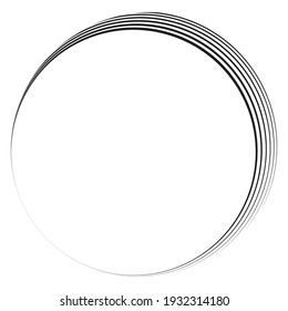 Circular spiral, swirl, and twirl. Geometrical cochlear, vortex, and volute shape