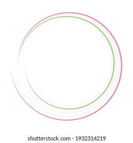 Circular spiral, swirl, and twirl. Geometrical cochlear, vortex, and volute shape