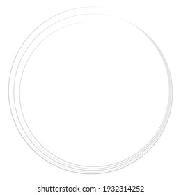 Circular spiral, swirl, and twirl. Geometrical cochlear, vortex, and volute shape