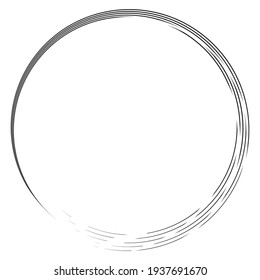 Circular spiral, swirl, and twirl. Geometrical cochlear, vortex, and volute shape