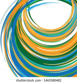 Circular splatter / grungy circles multicolor fashion. Abstract circle background