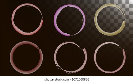 Circular spot of watercolor