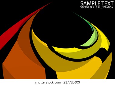 Circular spreading rainbow colorful background vector illustration - Vector abstract futuristic background template