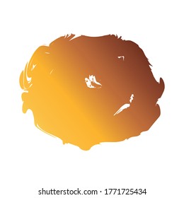 circular stain creative design with brush stroke degradient style vector illustration design
