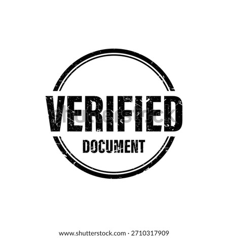 Circular stamp graphic indicating verified document status