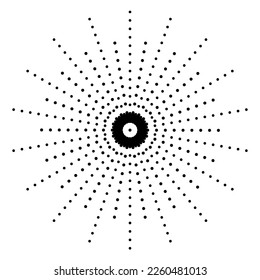 ilustración de vector de línea de tecnología de explosión de estrella circular 