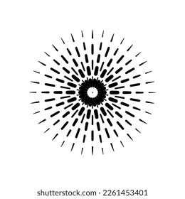 circular star burst tech line vector illustration 