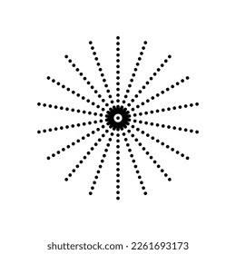 circular star burst tech line vector illustration 