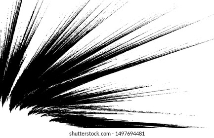 Circular starburst explosion texture. Distressed uneven grunge background. Abstract vector illustration. Overlay to create interesting effect and depth. Isolated on white background.EPS10.