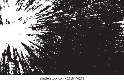Circular starburst explosion texture. Distressed uneven grunge background. Abstract vector illustration. Overlay to create interesting effect and depth. Isolated on white background.