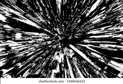 Circular starburst explosion texture. Distressed uneven grunge background. Abstract vector illustration. Overlay to create interesting effect and depth. Isolated on white background.EPS10.