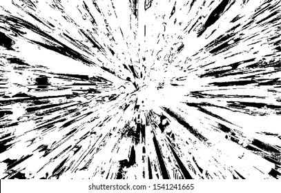 Circular starburst explosion texture. Distressed uneven grunge background. Abstract vector illustration. Overlay to create interesting effect and depth. Isolated on white background.EPS10.